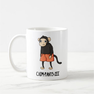 Taza De Café Chim-Pants-Zee Funny Chimpanzee Monkey Pun