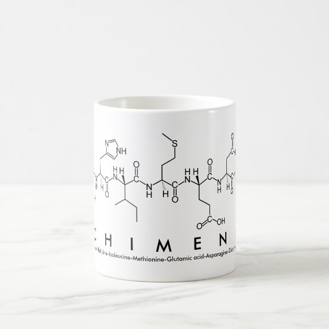 Taza De Café Chimene peptide nombre mug (Centro)