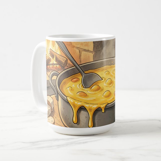 Taza De Café Chimenea de Fondue de Queso Acogedor (Anverso izquierdo)