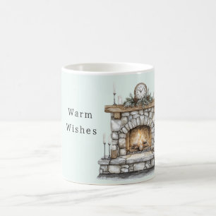 Taza De Café Chimenea de menta buenos deseos