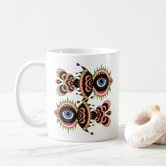 Taza De Café Chimera - Fish Bird Classic Mug (Con donut)