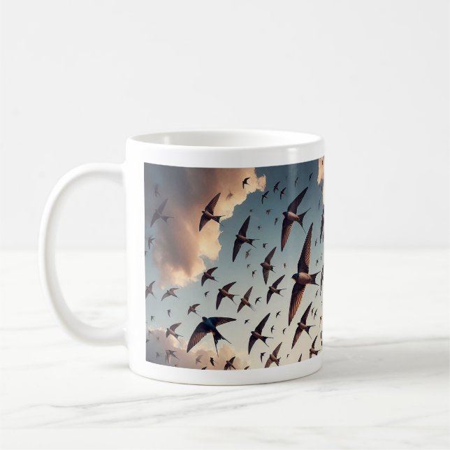 Taza De Café Chimney Swift Mug Design de CC&L Tree Service (Izquierda)