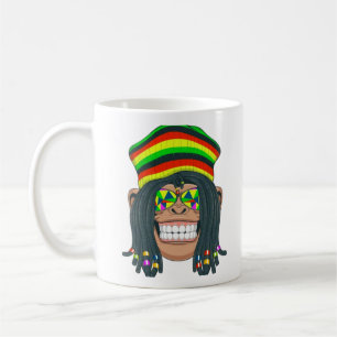 Taza De Café Chimpancé con trenzas y tapón