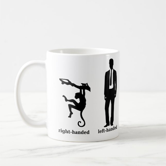 Taza De Café Chimpancé de mano derecha hombre de mano izquierda (Izquierda)