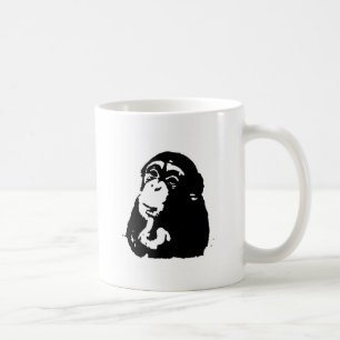 Taza De Café Chimpancé de pensamiento de arte pop