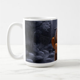 Taza De Café Chimpancé de porcelana iluminado por luna