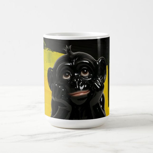 Taza De Café Chimpancé negro negrita (Centro)