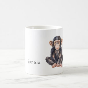 Taza De Café Chimpancé Safari Animal Jungla
