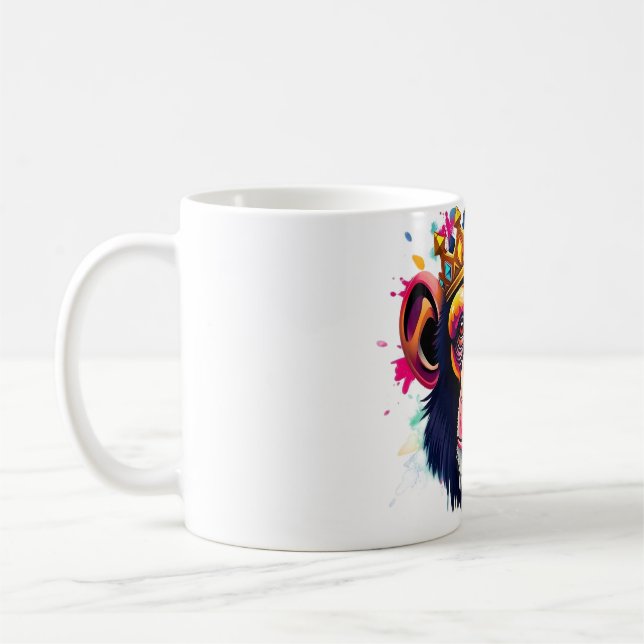 Taza De Café Chimpanzee King Crown Tee (Izquierda)