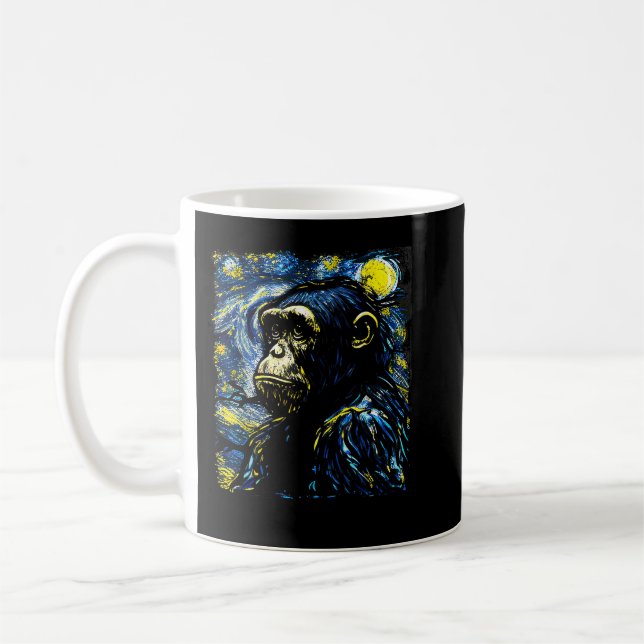 Taza De Café Chimpanzee Lover Gift Art (Izquierda)
