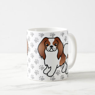 Taza De Café Chin japonés de dibujos animados rojo y blanco per