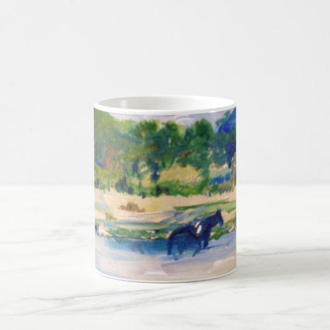 Taza De Café Chincoteague Ponies Painting (Centro)