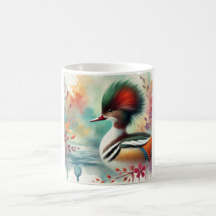 Taza De Café Chinese merganser in natural harmony 270824AREF142