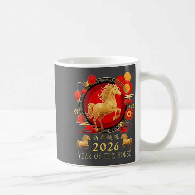 Taza De Café Chinese New Year 2026 Horse Happy Chinese New Year (Derecha)