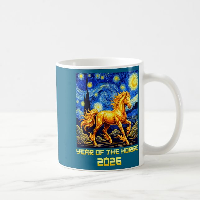 Taza De Café Chinese New Year 2026 Year Of The Horse Lunar New  (Derecha)