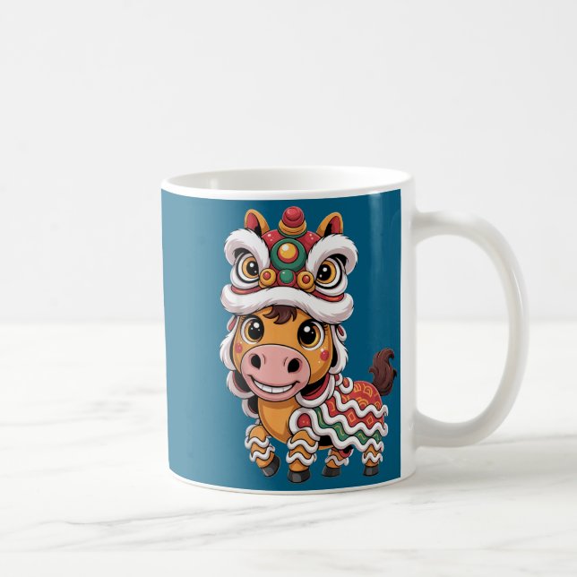 Taza De Café Chinese New Year 2026 Year Of The Kawaii Horse Lio (Derecha)