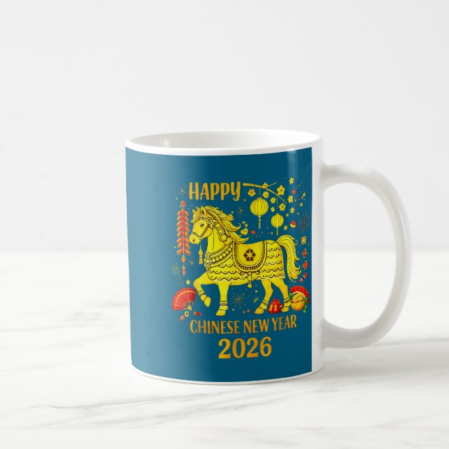 Taza De Café Chinese New Year Clothing Year Of The Horse 2026  (Derecha)