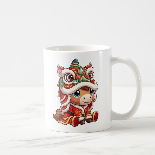 Taza De Café Chinese New Year Horse 2026 Zodiac (Derecha)
