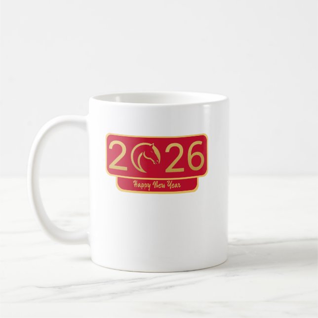 Taza De Café Chinese New Year Horse Perfect Gift (Izquierda)