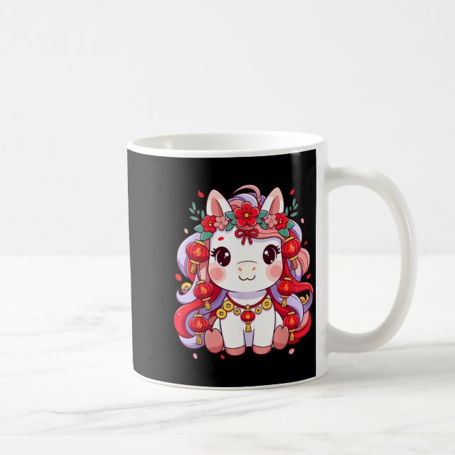 Taza De Café Chinese New Year Of The Horse 2026 Women Girls  (Derecha)
