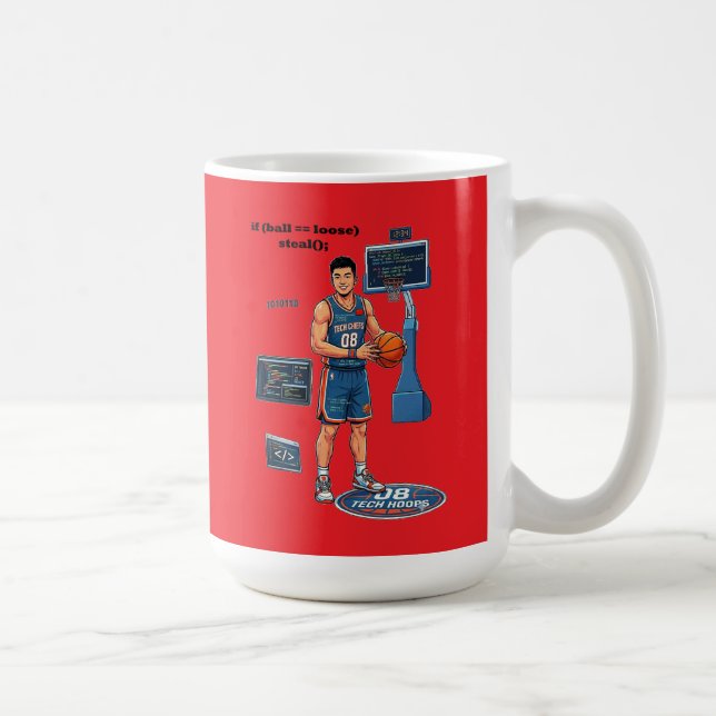 Taza De Café Chinese Software Engineer Playing Basketball URM (Derecha)