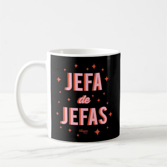 Taza De Café Chingona Inc Jefa De Jefas Blue Small (Izquierda)