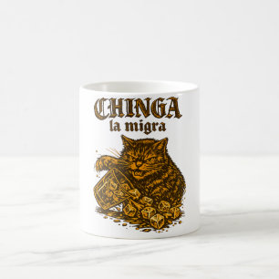 Taza De Café  Chingue la migra Gato anti-ICE   Protesta Polític