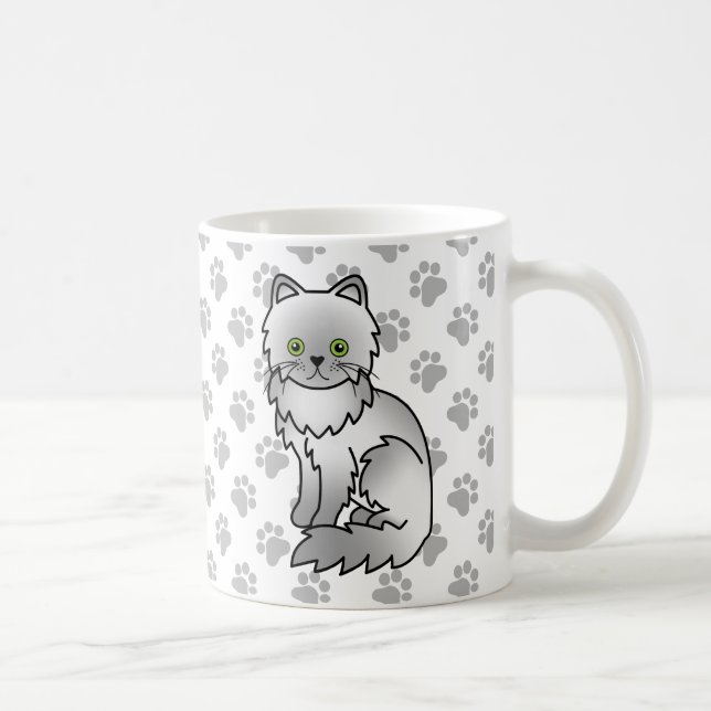 Taza De Café Chino Gray Persa Personalizado (Derecha)