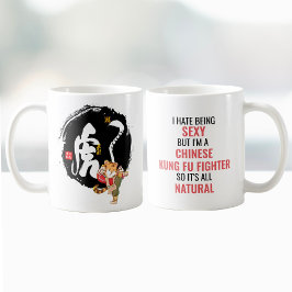 Taza De Café Chino sexy del tigre Kung Fu