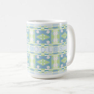 Taza De Café Chintz bohemio 20 Rosa Azul Verde Pastel