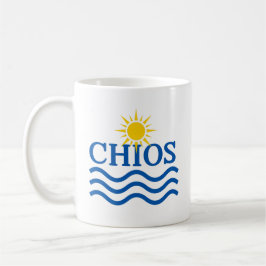 Taza De Café CHIOS Grecia, ondas solares
