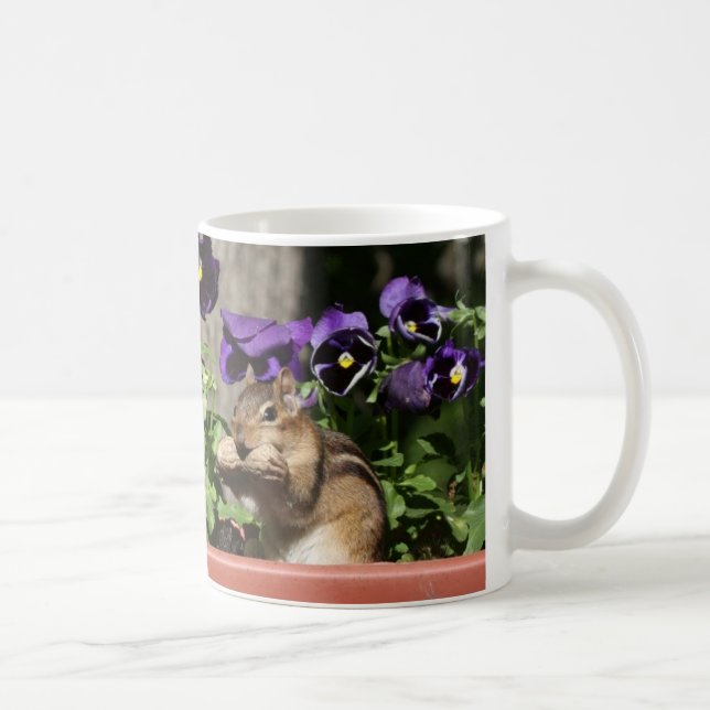 Taza De Café Chipmunk lindo - Rótulo divertido de la travesía (Derecha)