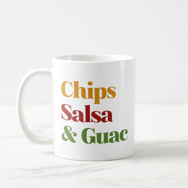 Taza De Café Chips De Salsa Y Guac (Izquierda)