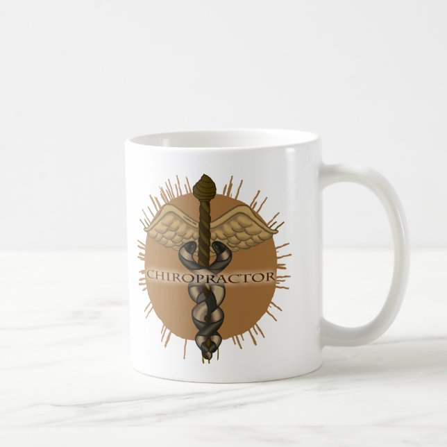 Taza De Café Chiropractor Caduceus mug (Derecha)