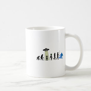 Taza De Café Chiste Alien Snowboard Evolution Pun Boarding