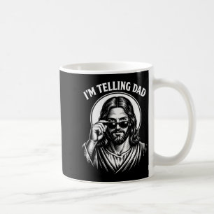 Taza De Café Chiste Contándole a Papá - Religioso Cristiano Jes