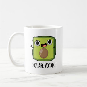Taza De Café Chiste de aguacate cuadrado divertido cubo Pun de 