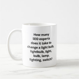 Taza De Café chiste de expertos de la SEO