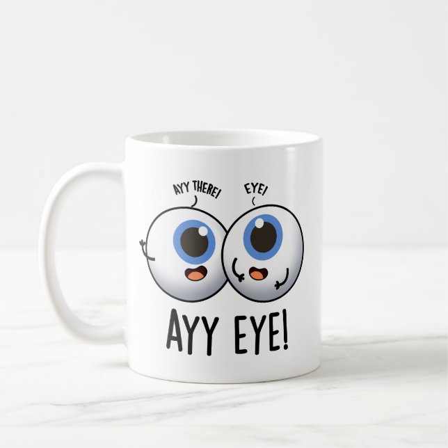 Taza De Café Chiste de IA Divertido Ojo  (Izquierda)