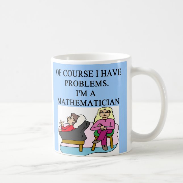 Taza De Café Chiste de la psicología de la MATEMÁTICAS, chiste (Derecha)