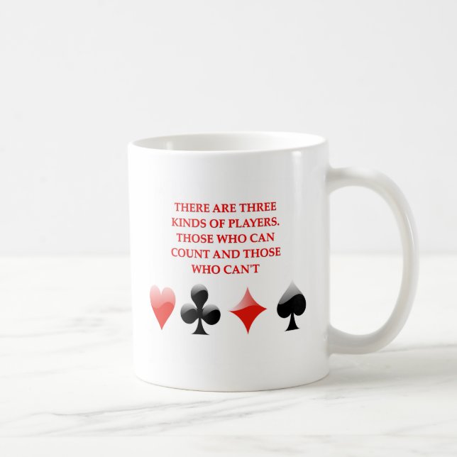 Taza De Café chiste de los jugadores de tarjeta (Derecha)