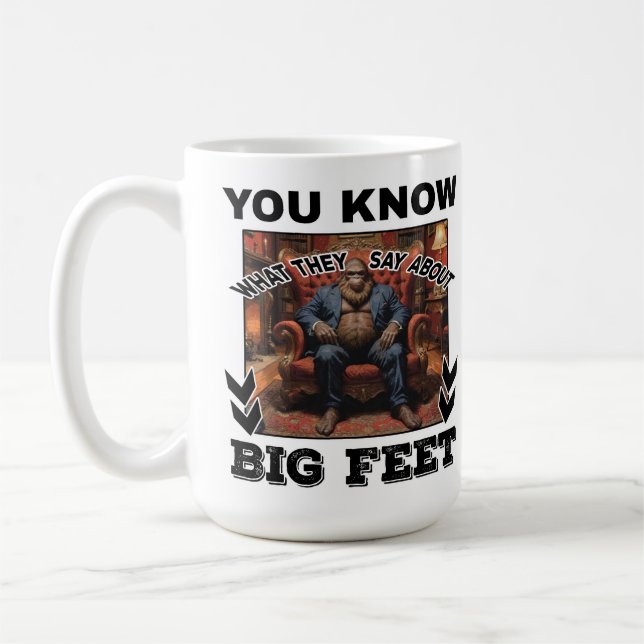 Taza De Café Chiste de pies gigantes (Izquierda)