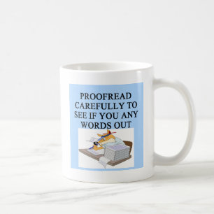 Taza De Café Chiste del corrector de pruebas del REDACTOR