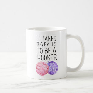 Taza De Café Chiste del hilado del ganchillo