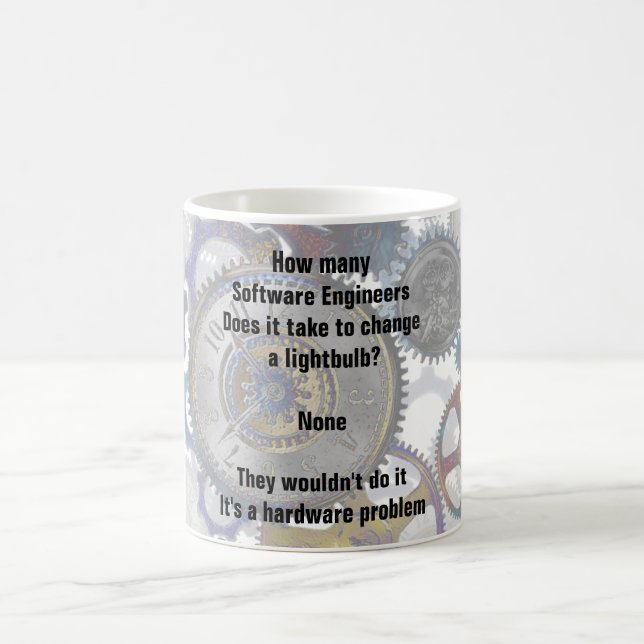 Taza De Café Chiste divertida de INGENIEROS de software cambia  (Centro)