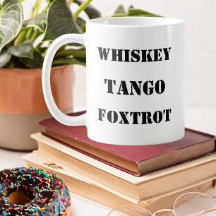 Taza De Café chiste divertido, alfabeto fonético, militar, Avia