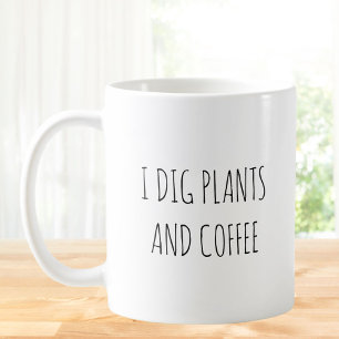 Taza De Café Chiste divertido de cafeína de planta linda rústic