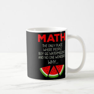 Taza De Café Chiste divertido de cálculo matemático de sandía p