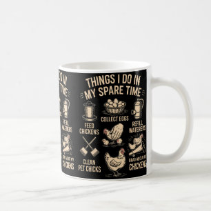 Taza De Café Chiste divertido de granja de pollos de patio humo