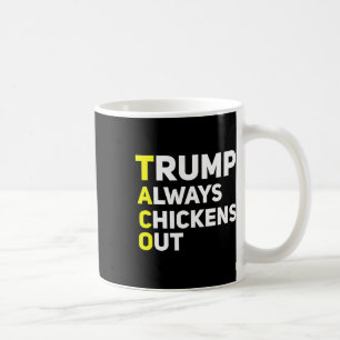Taza De Café Chiste divertido de Trump siempre se echa atrás Ar
